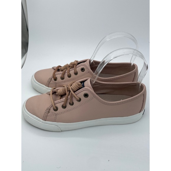 Sperry Crest Vibe Womens 5.5 Rose Pink Leather Sneakers STS84336 Low Top Shoes - Picture 3 of 5